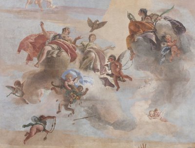 Der Fall der Dämonen, Geschichten von Scipio, Detail, 1731 (Detail) von Giovanni Battista Tiepolo